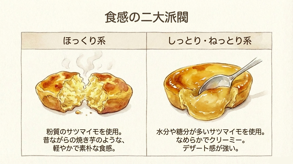 「ホクホク系」と「ねっとり系」