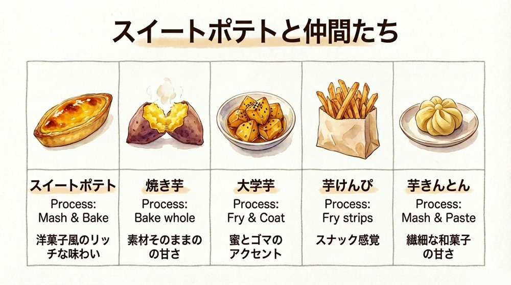 芋スイーツの比較