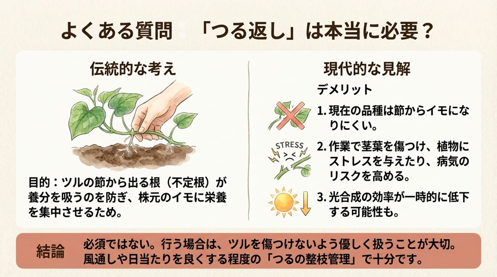 栽培中のツル管理