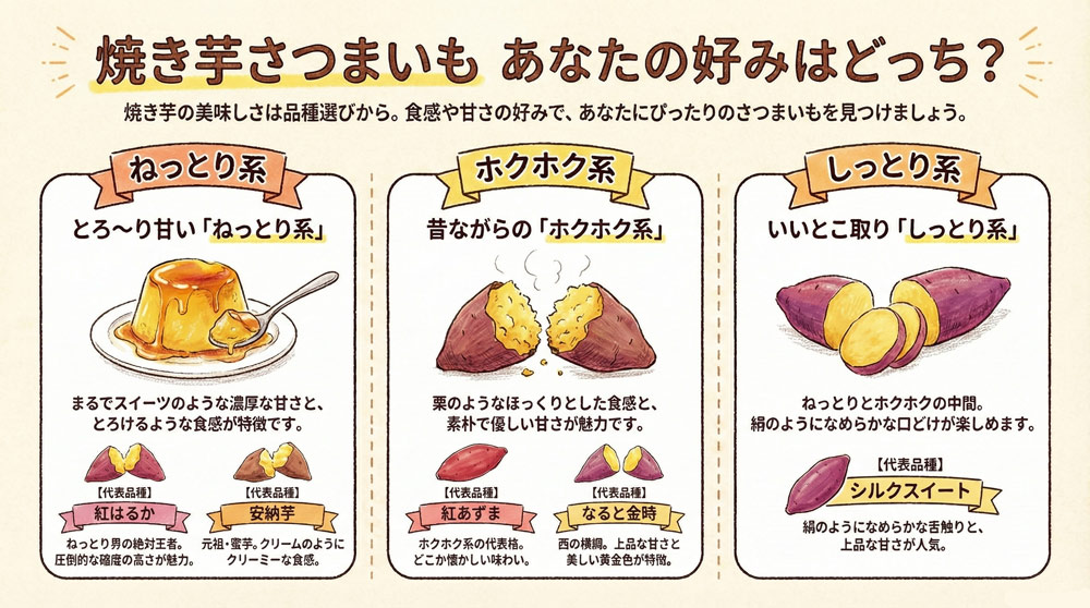 焼き芋に最適なサツマイモは？
