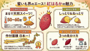 紅はるか(べにはるか)の特徴|焼き芋好きに人気の秘密と他品種との違い