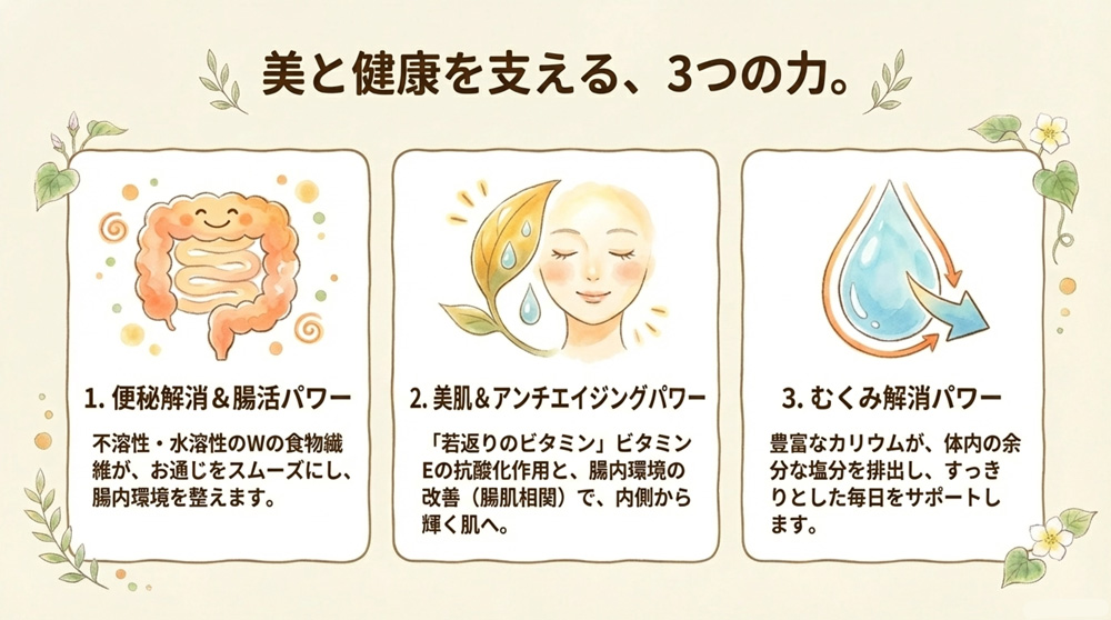 美と健康を支える3つの力