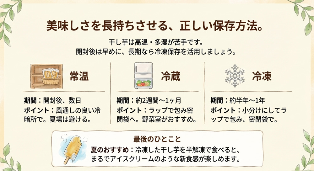 美味しさを長持ちさせる、正しい保存方法