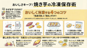 焼き芋を「上手に冷凍する方法」をわかりやすくご説明します