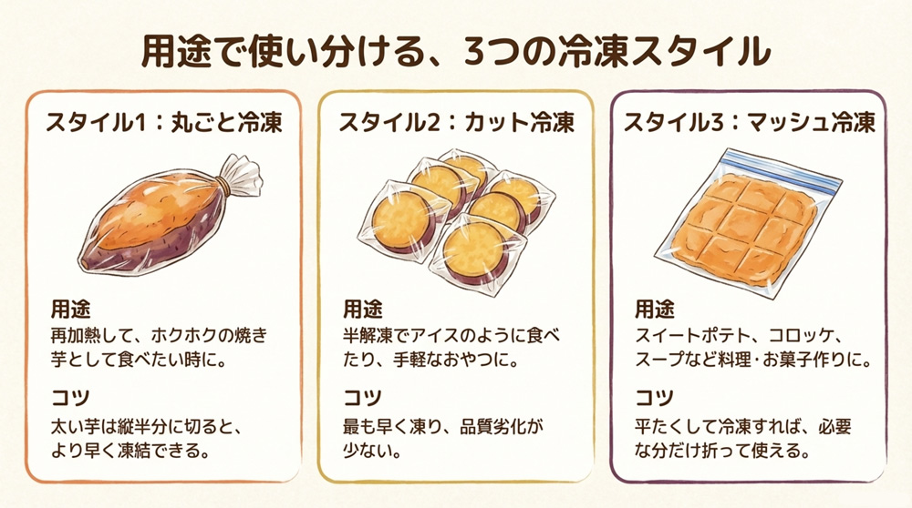 焼き芋の冷凍保存方法