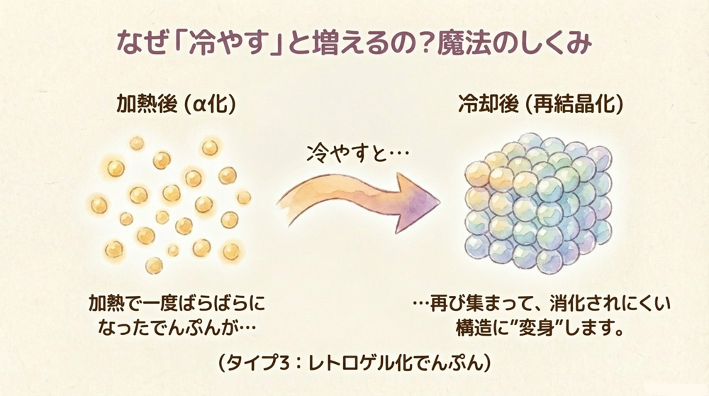 焼き芋を冷やすとレジスタントスターチが増える?