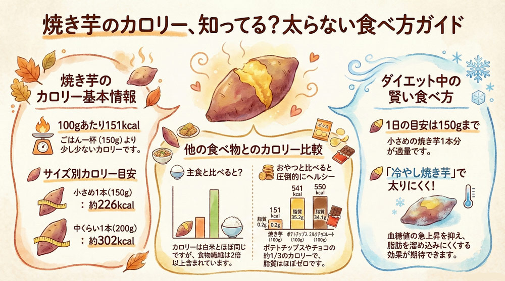 焼き芋のカロリーは?