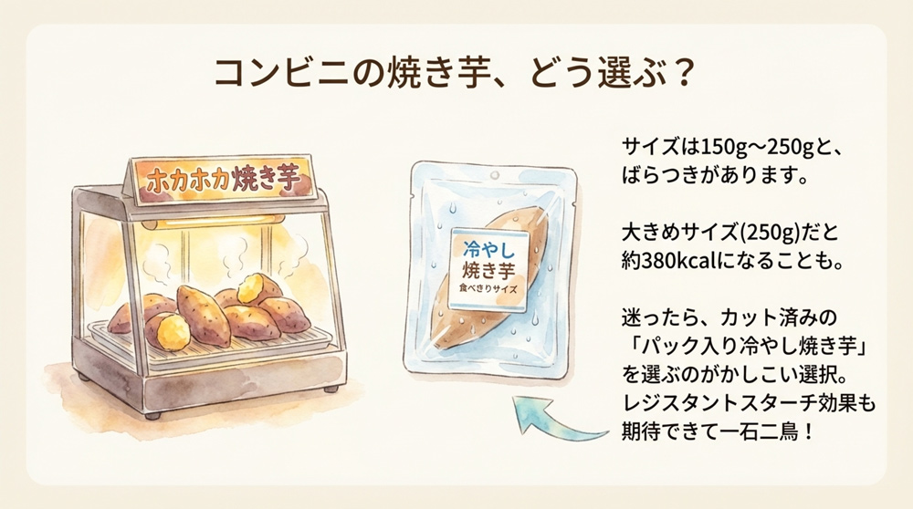 コンビニ焼き芋の重さ