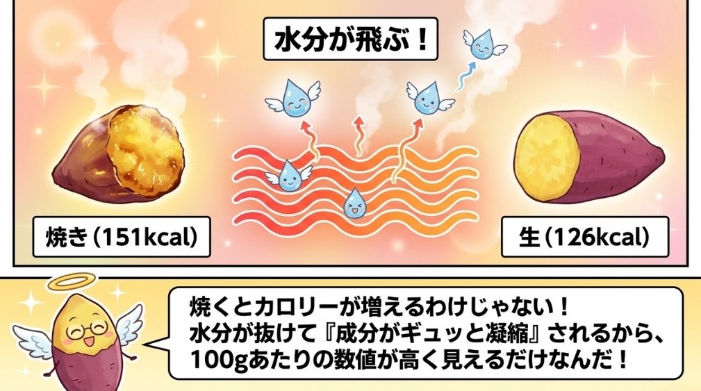 なぜ焼き芋は生より高カロリーに「見える」のか