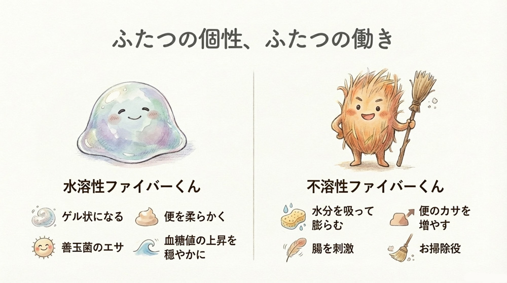 水溶性食物繊維と不溶性食物繊維