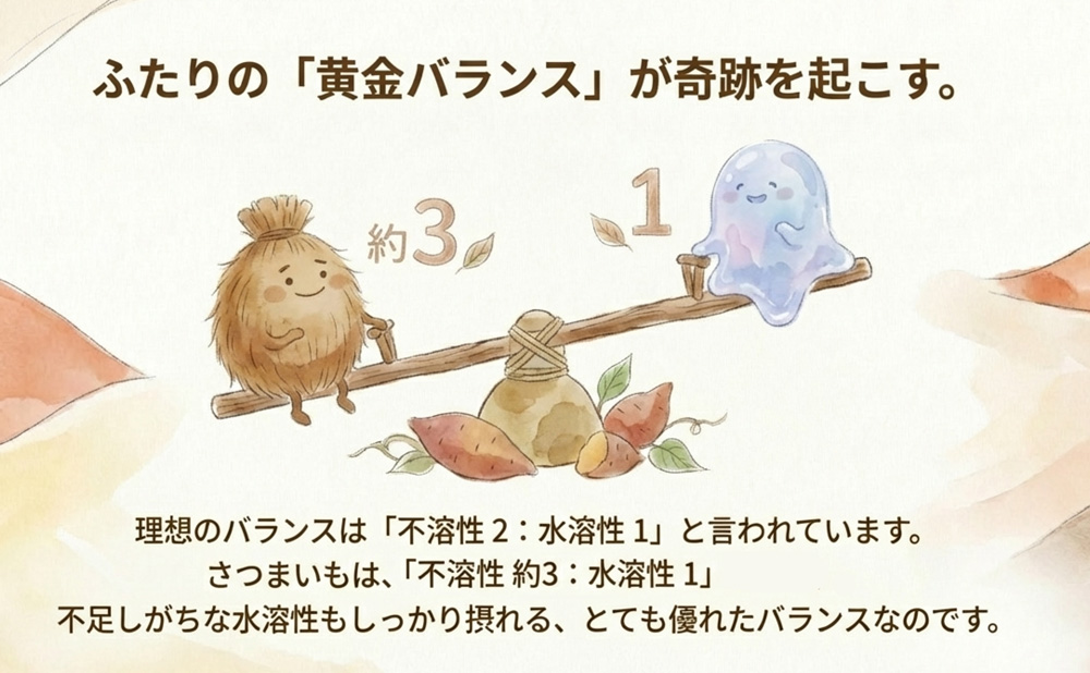 水溶性と不溶性の黄金バランス