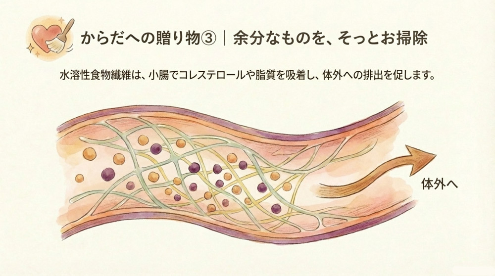 コレステロールや脂質を減らす効果