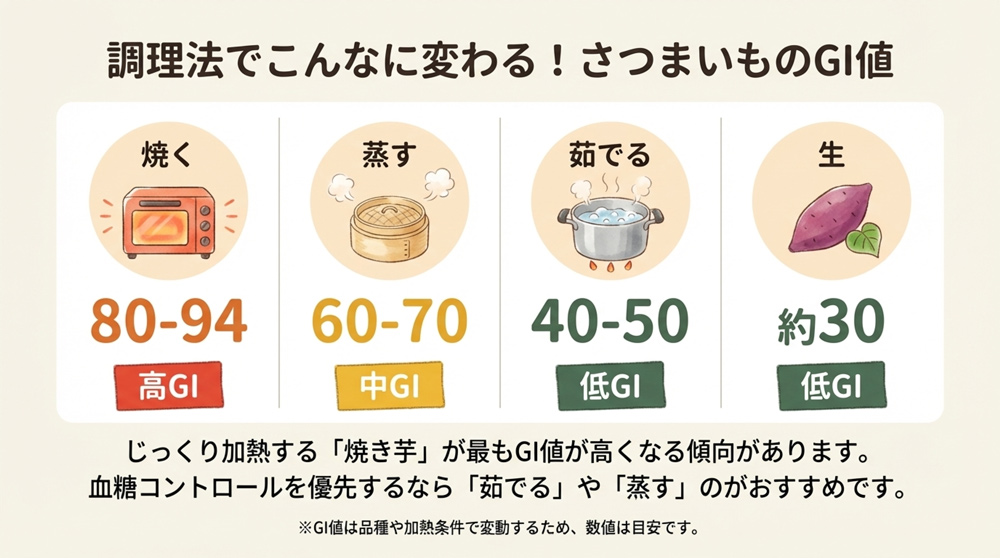 さつまいものGI値が変わる理由