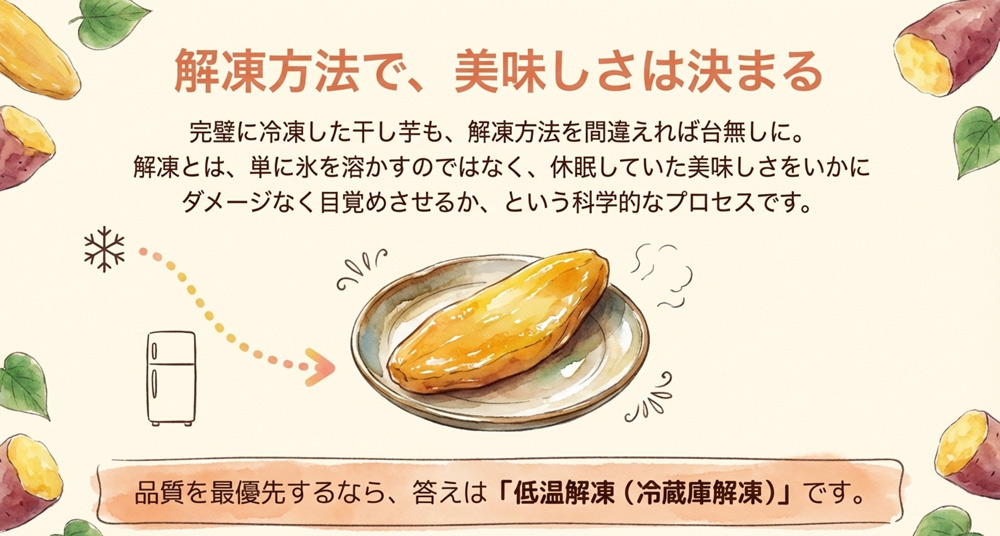 干し芋の解凍方法