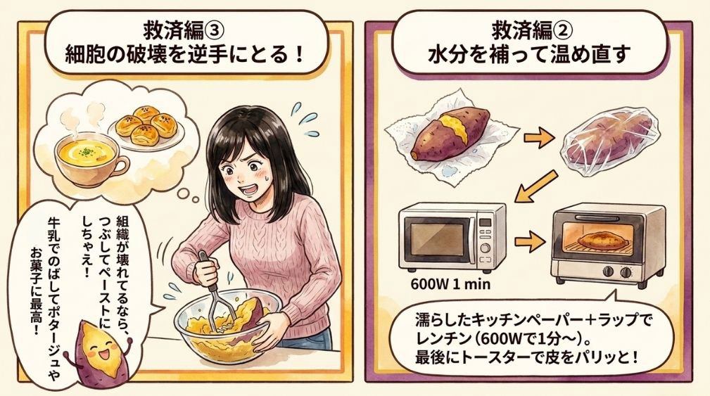 水分を補って温め直す・ペーストにして使う