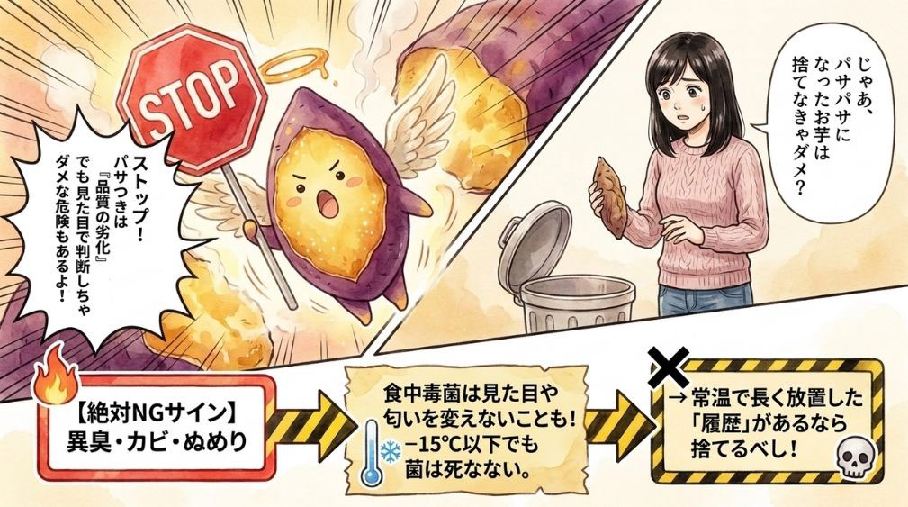 パサついた焼き芋は食べても大丈夫?