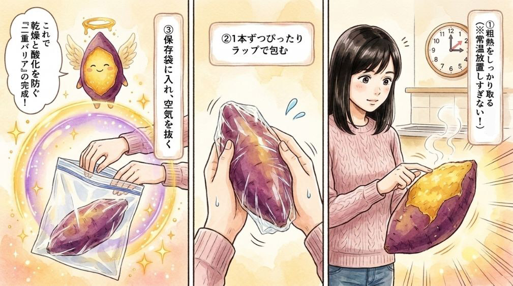 冷ます・包む・速く凍らせる