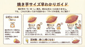 焼き芋のサイズの重さの基準とは?
