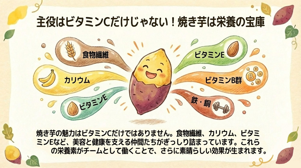 さつまいもに含まれるその他の栄養素と相乗効果