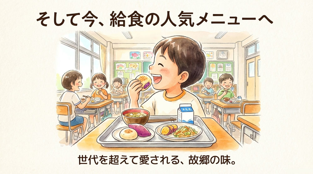 農家の「こびり」から給食の人気メニューへ