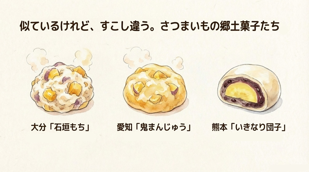 鬼まんじゅう・いきなり団子との違い