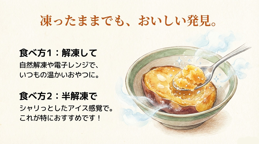 冷凍焼き芋の解凍・食べ方