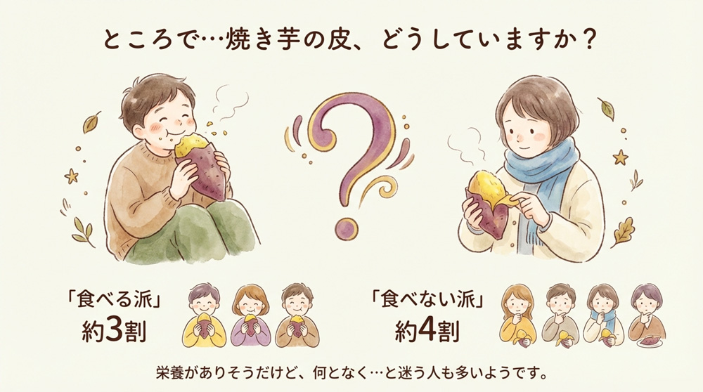 焼き芋の皮は食べても大丈夫?安全性をチェック