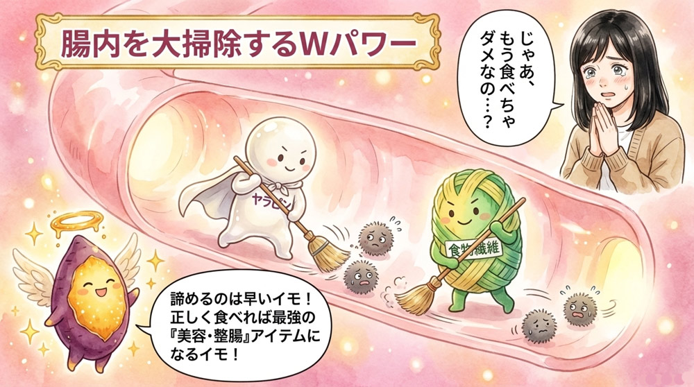 腸を大掃除!食物繊維と「ヤラピン」のWパワー