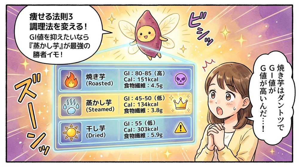 【法則3】GI値を考えた「調理法」を選ぶ