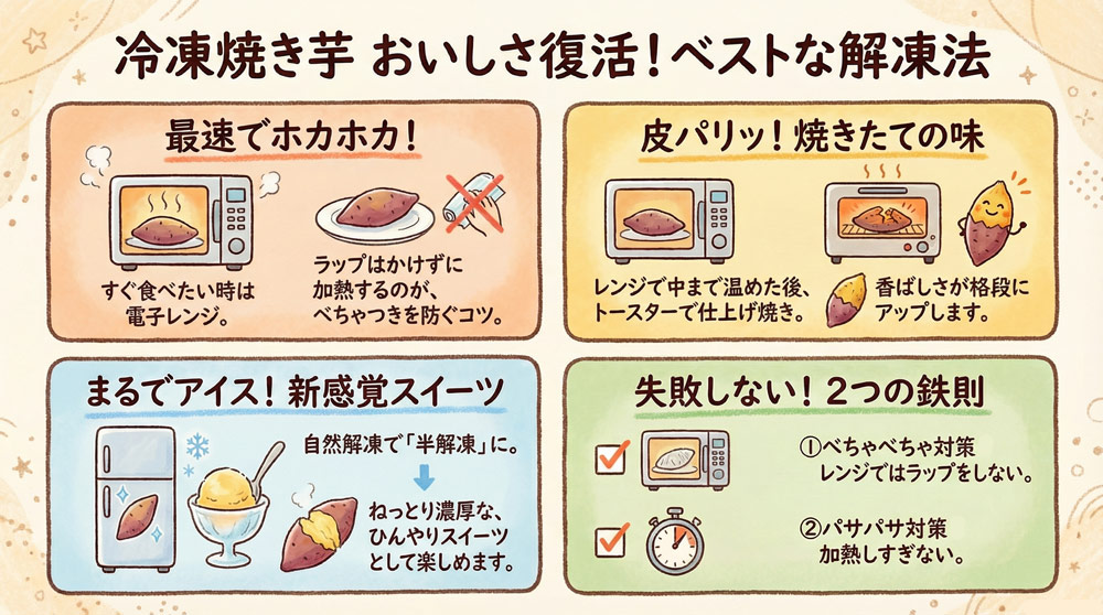 冷凍焼き芋の解凍方法