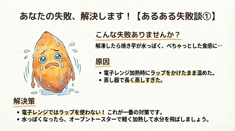 焼き芋がべちゃべちゃで水っぽい