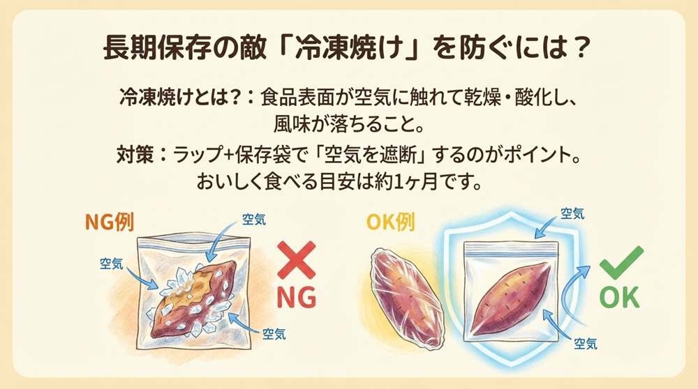 冷凍焼けと乾燥