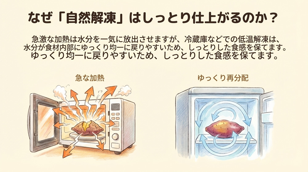 ゆっくり解凍のメリット