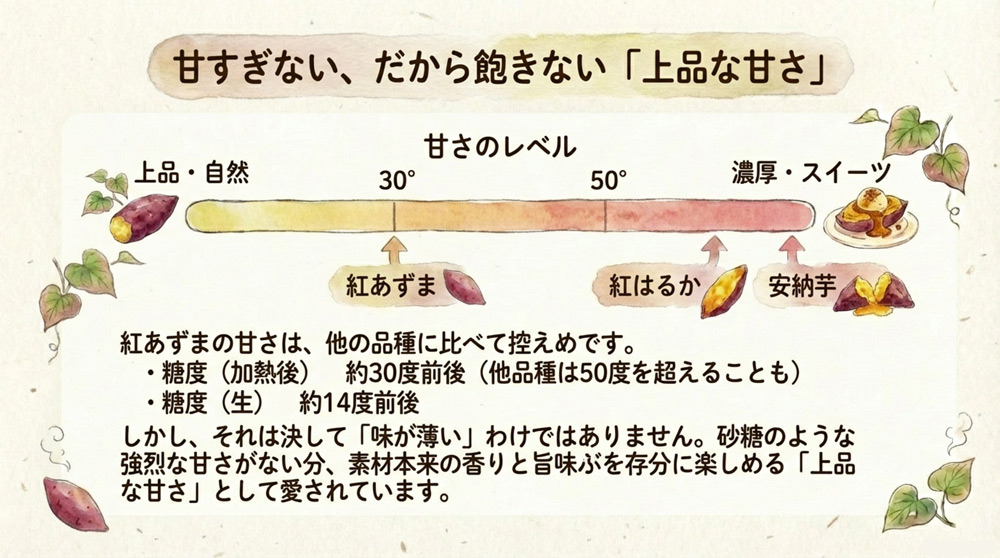 甘すぎない自然な味わい