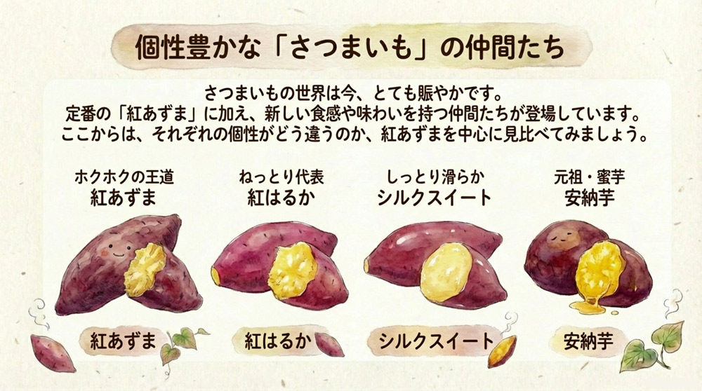 紅あずまと他の人気品種との比較