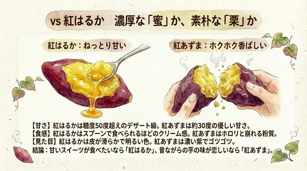 紅あずまと紅はるかの違い