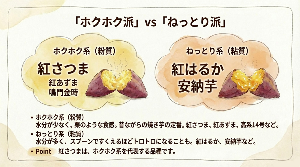 ホクホク系とねっとり系の違い