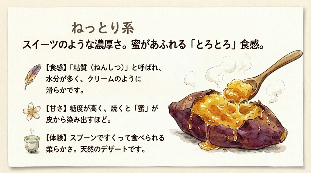 ねっとり系焼き芋の特徴