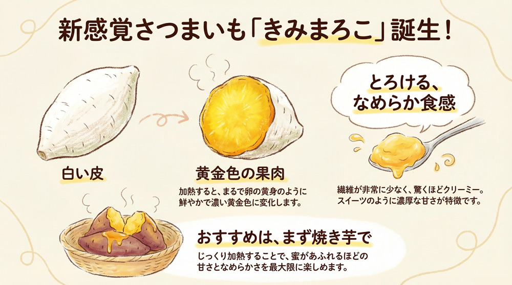 白いさつまいも新品種「きみまろこ」とは?