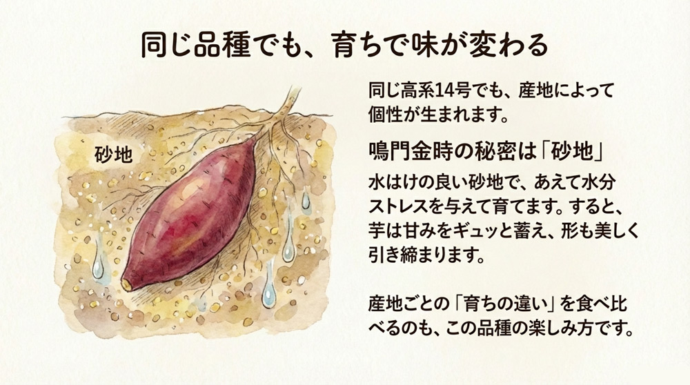 「高系14号」と「鳴門金時」