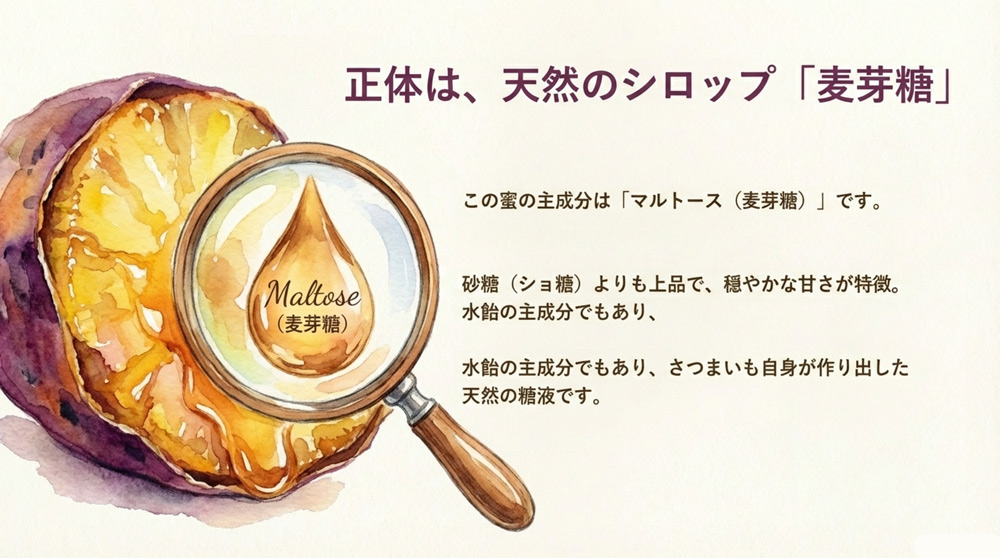焼き芋の蜜とは何か?その正体は「麦芽糖」