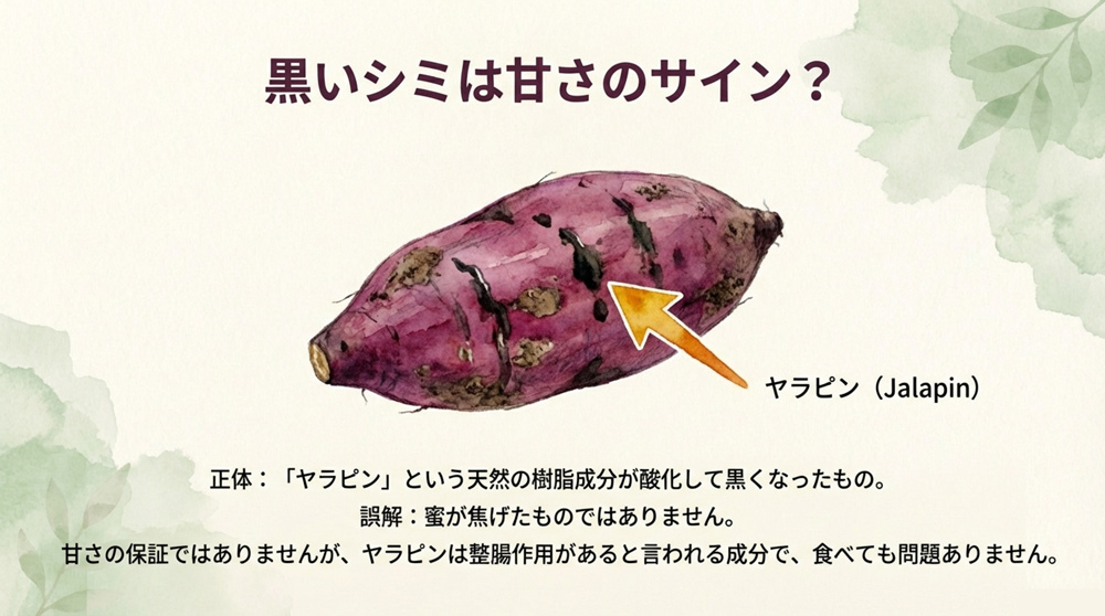 黒いシミは甘さの印ではない?