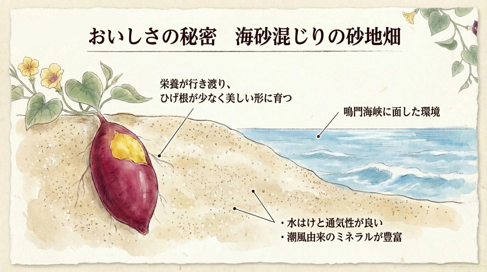 鳴門金時のおいしさを引き出す栽培環境