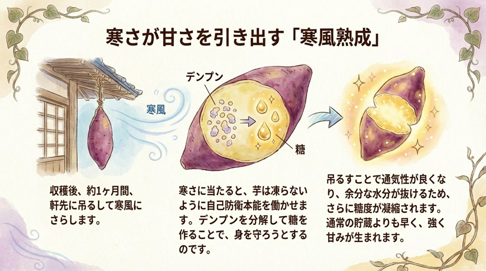 なぜそんなに甘いの?吊るして熟成する理由と糖度の話