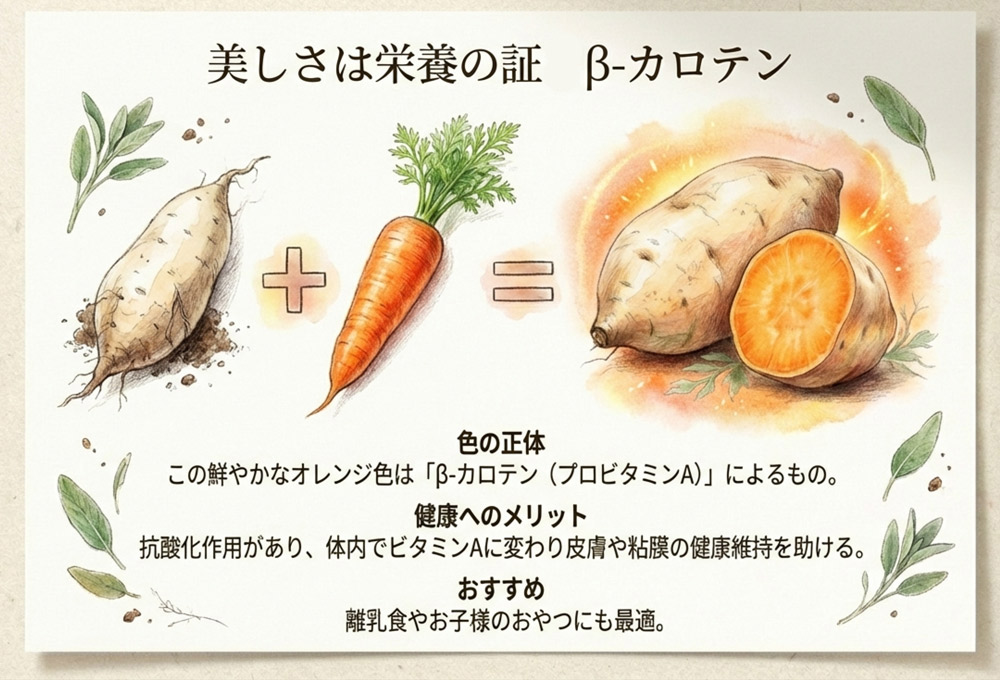 紅きららの鮮やかなオレンジ色はβ-カロテン