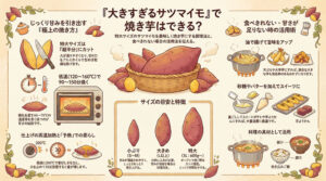 「大きすぎるサツマイモ」で焼き芋はできる?
