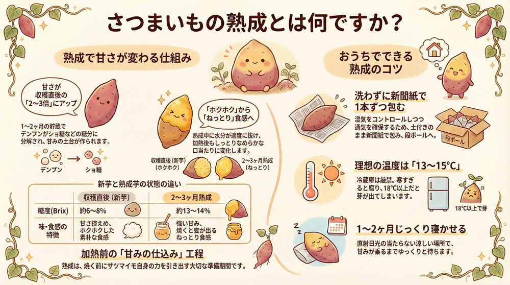さつまいもの熟成とは何ですか？