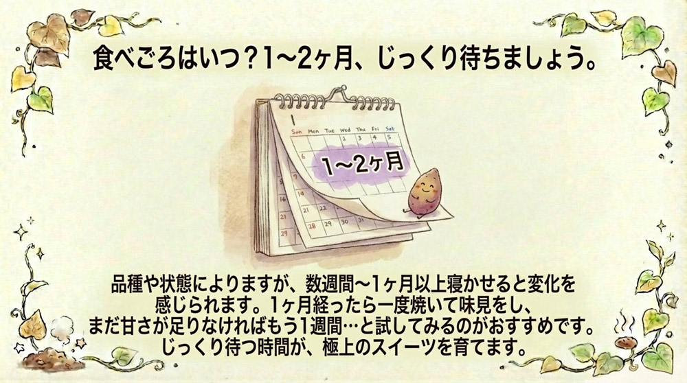 1~2ヶ月程度保管