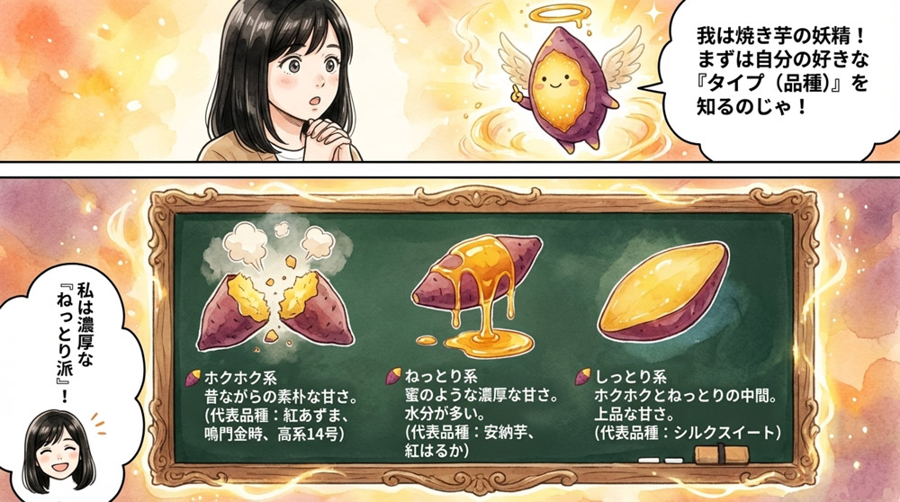 さつまいもの品種による食感の違い