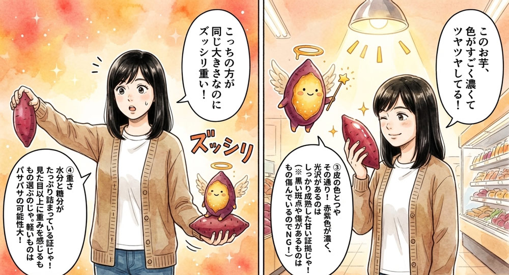 【皮の色とつや】濃い紅色で光沢がある